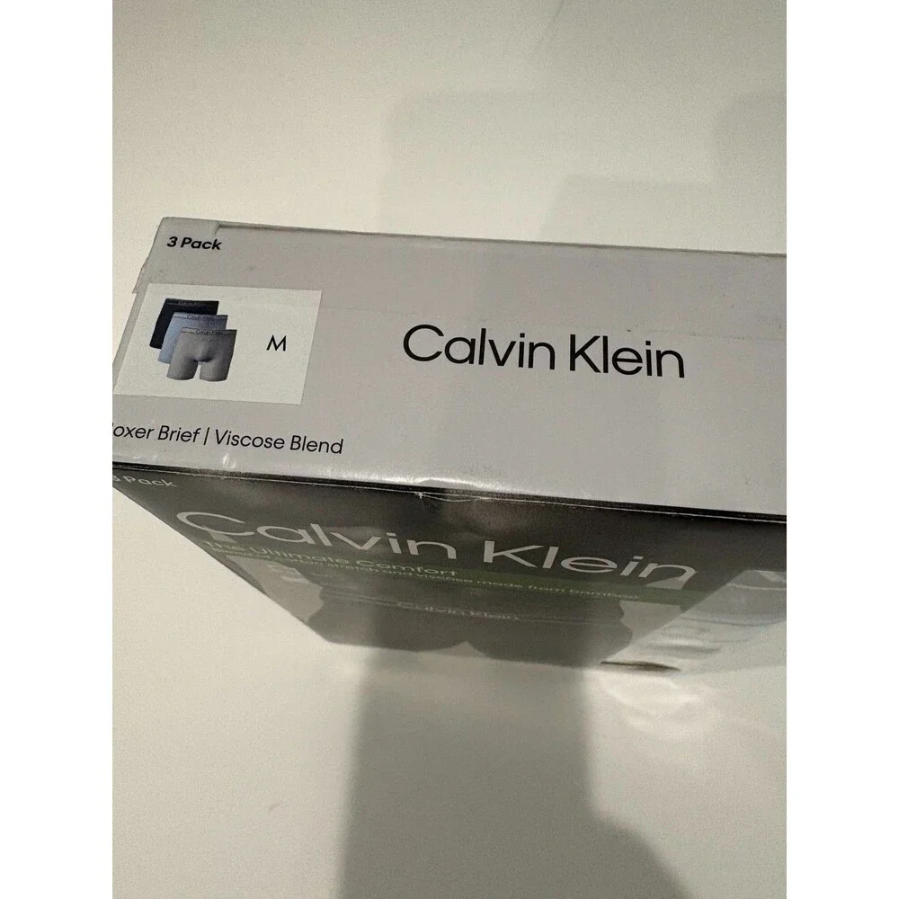 Calvin Klein Ultimate Comfort Viscose Blend Boxer Briefs 3 Pack Men's M NIB